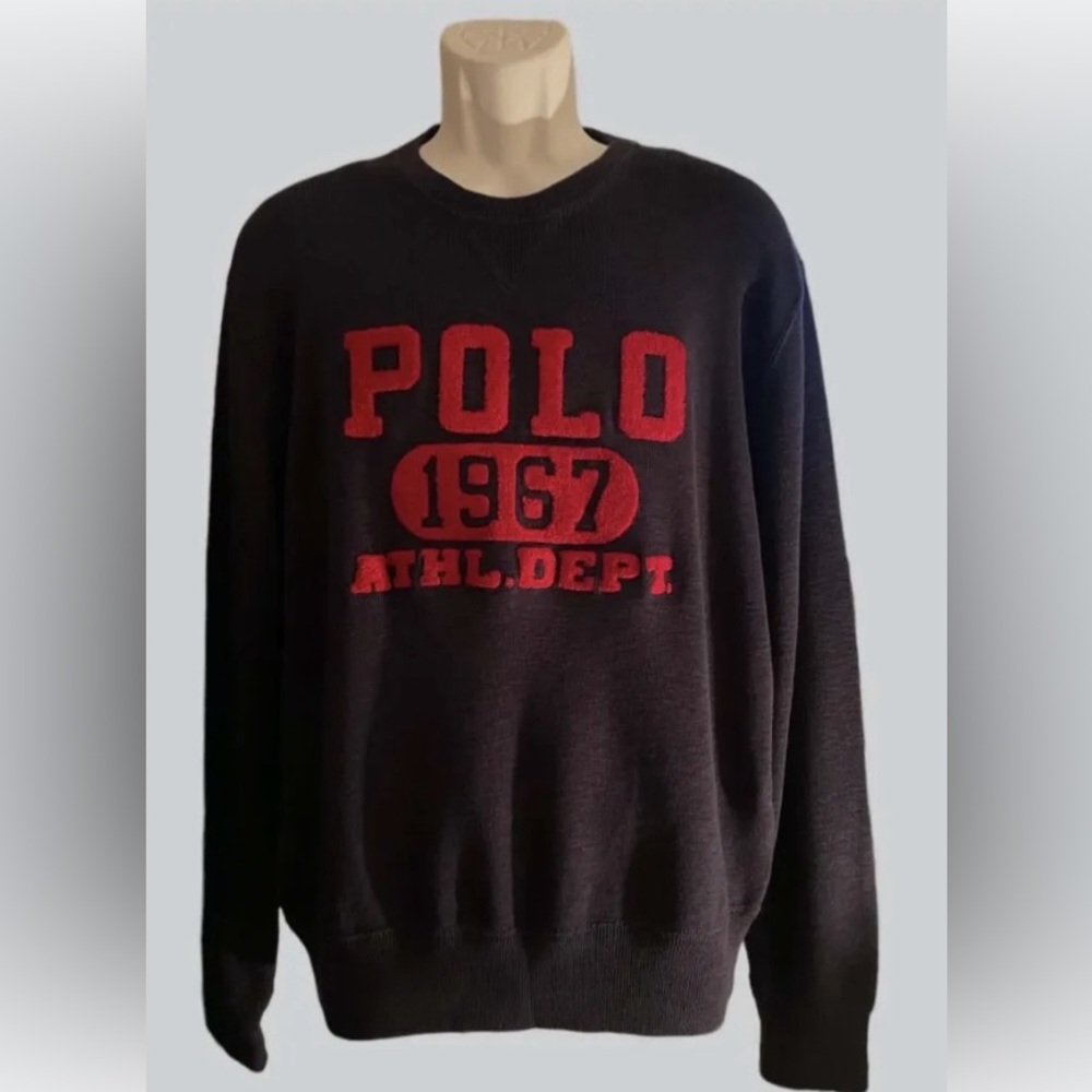 Ralph Lauren polo cotton varsity sweater.  Brand new with tags. Size L